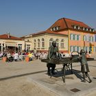 Die Spargelfrau auf dem Schloßplatz in Schwetzingen. Foto vom 14.03.14. Schwetzinger Spargel...