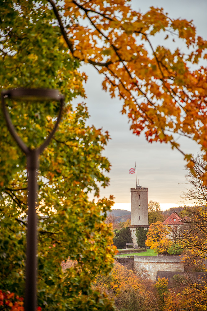 Die Sparrenburg im Herbst