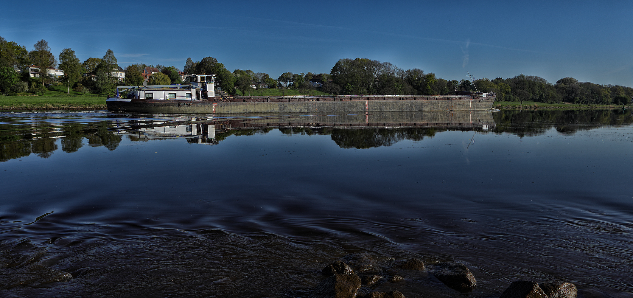 Die Spiegelung in der Weser