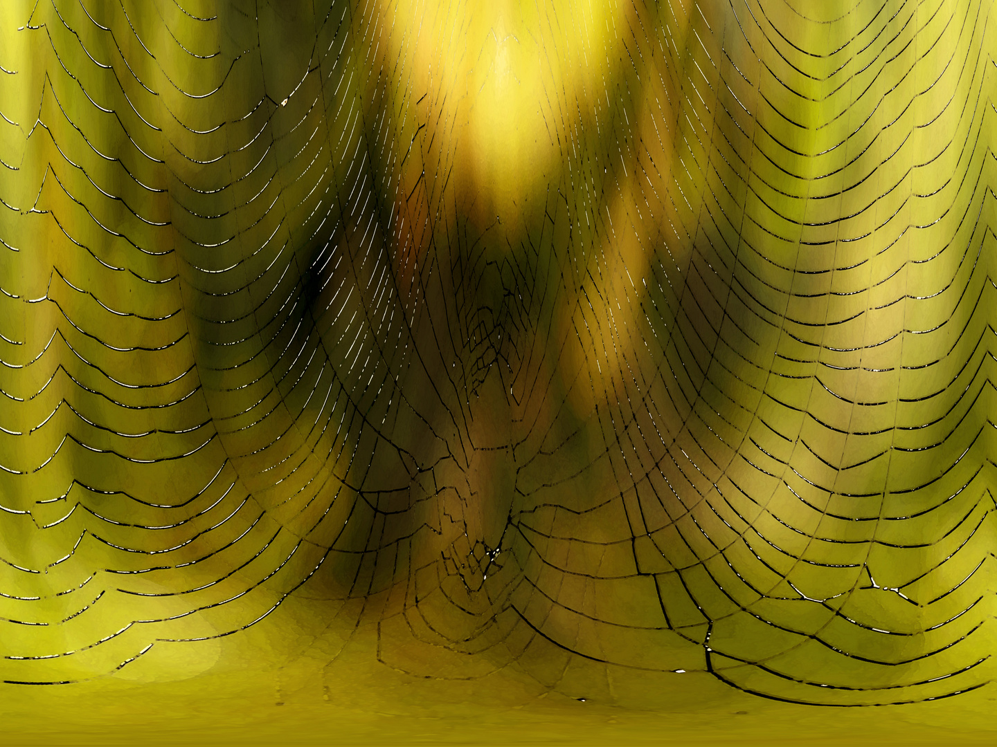 Die Spinne als Künstlerin... - Une petite oeuvre d'art d'une araignée...