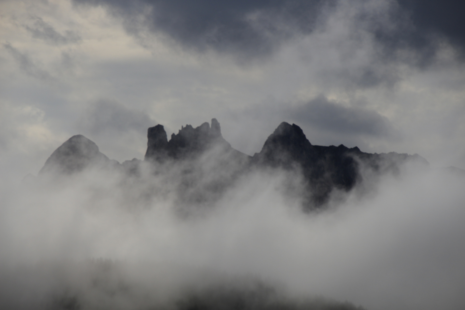 Die Spitzen der Dolomiten....