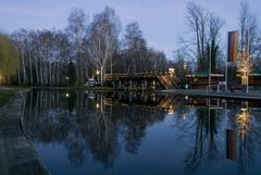 Die Spree in Luebbenau am Großen Hafen