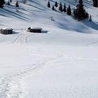 die Spur zur Hütte