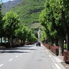 Die SS dello Stelvio in Tirano mit Blick zur Madonna di Tirano