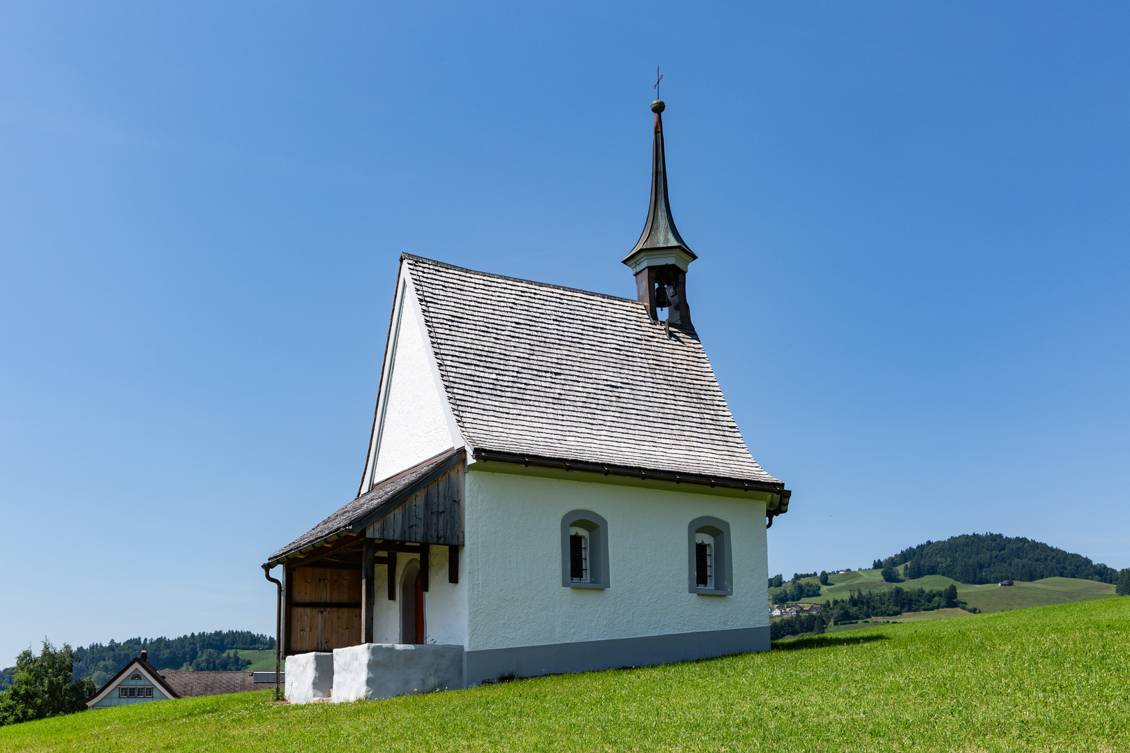 Die St. Karl Borromäus-Kapelle in der Steig am Rande von Appenzell...