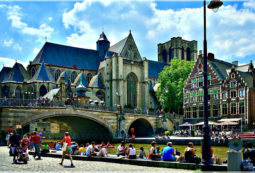 Die St. Michaelsbrücke in Gent