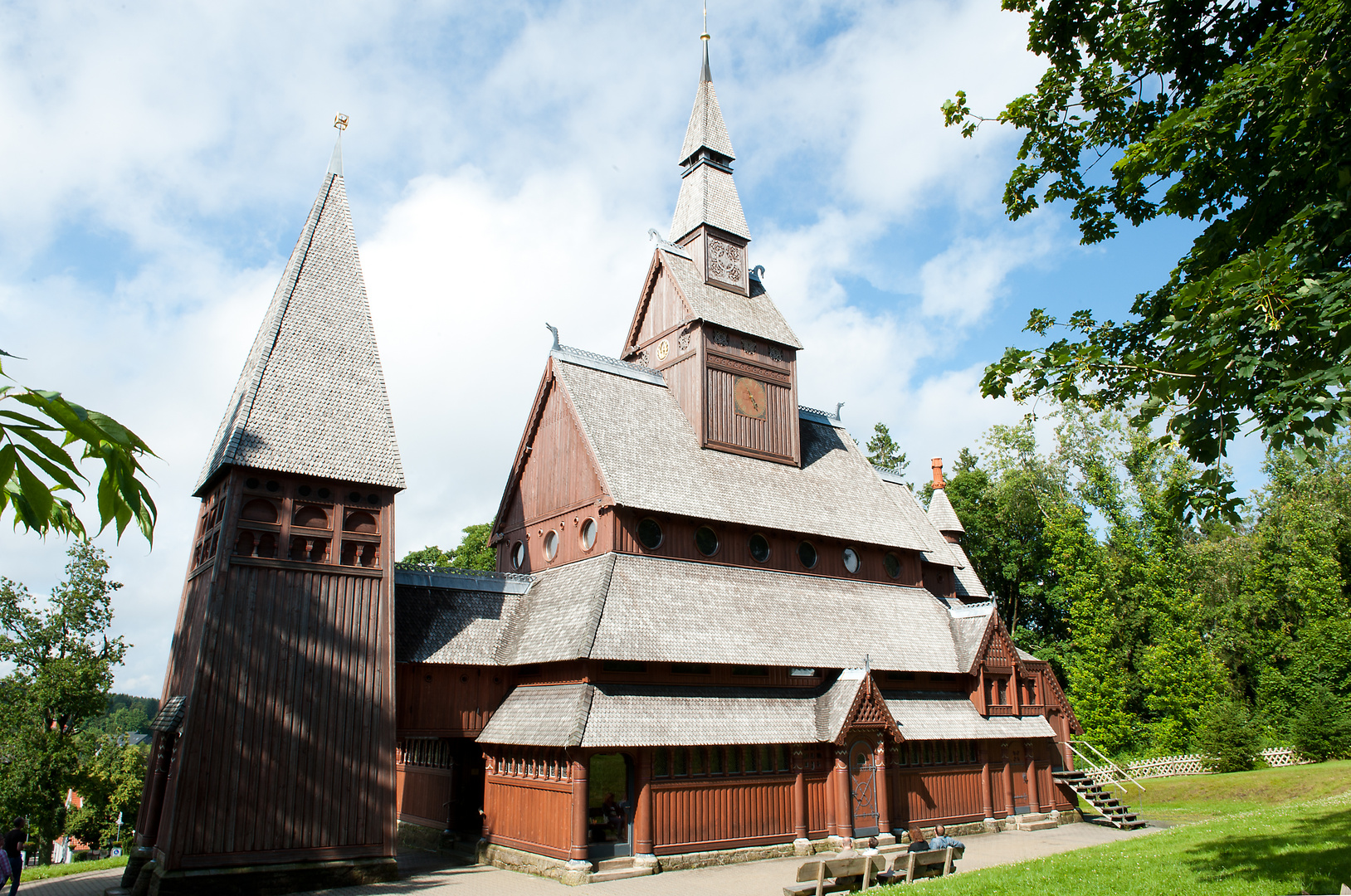 Die Stabkirche in Hahnenklee (Harz)