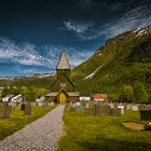 Die Stabkirche Røldal in Røldal in Norwegen 2023