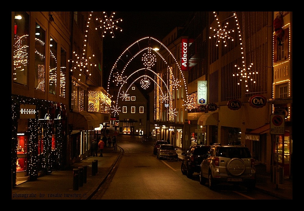 die stadt ist auf weihnachten....