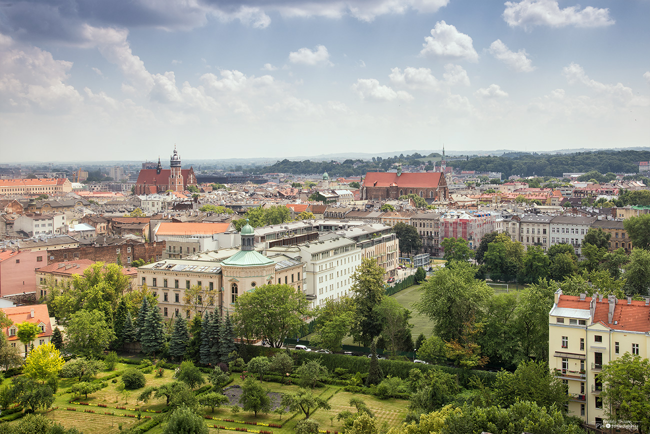 Die Stadt Krakau in Polen