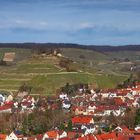 Die Stadt Weinsberg mit der Burgruine Weibertreu
