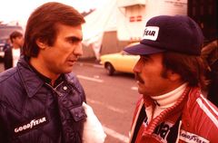 Die Stählernen F.1 Asse! Li. Carlos Reutemann u.Re. Clay Regazzoni in Zolder / B. 1977