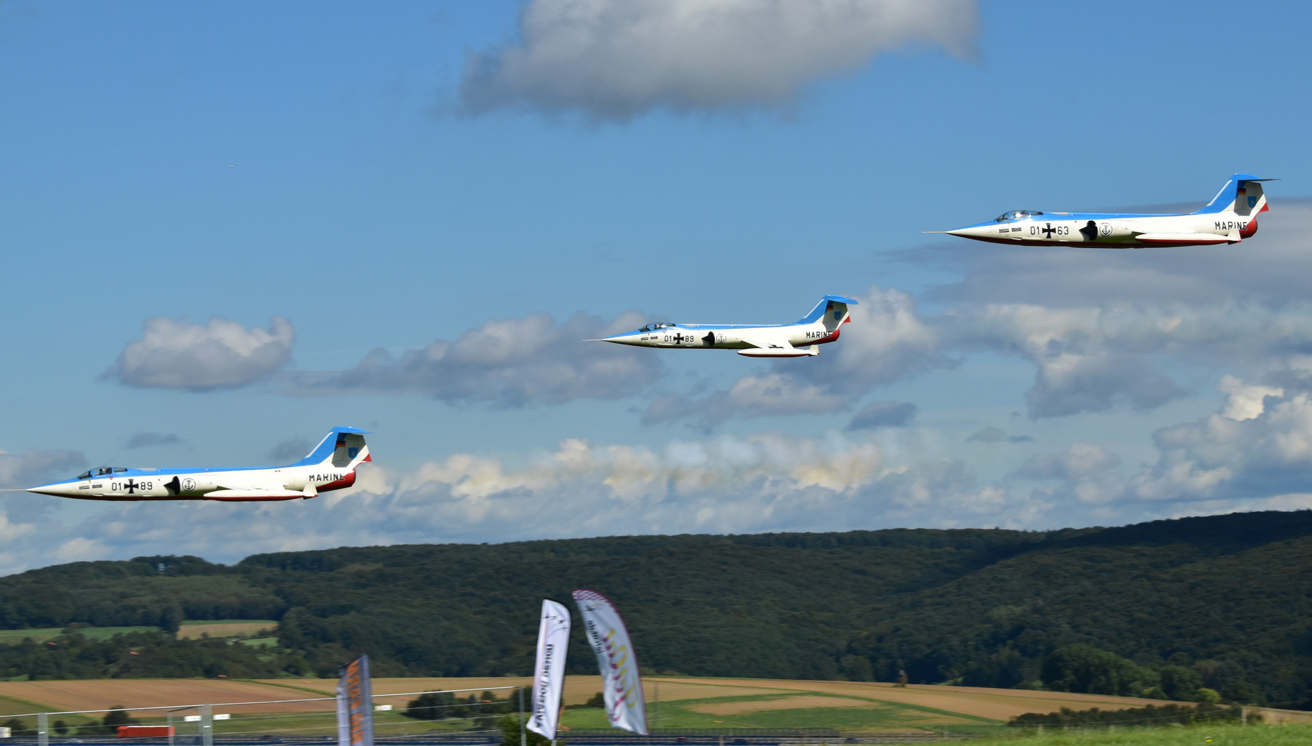 Die Starfighter beim Überflug ....