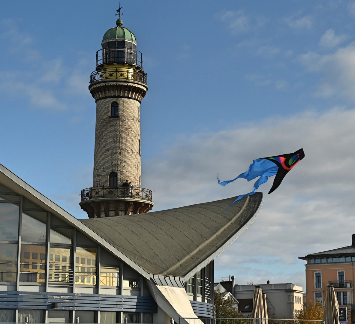 ...  die Startrampe am Warnemünder "Teepott" .....