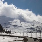 Die Station Bernina Diavolezza kommt in Sicht