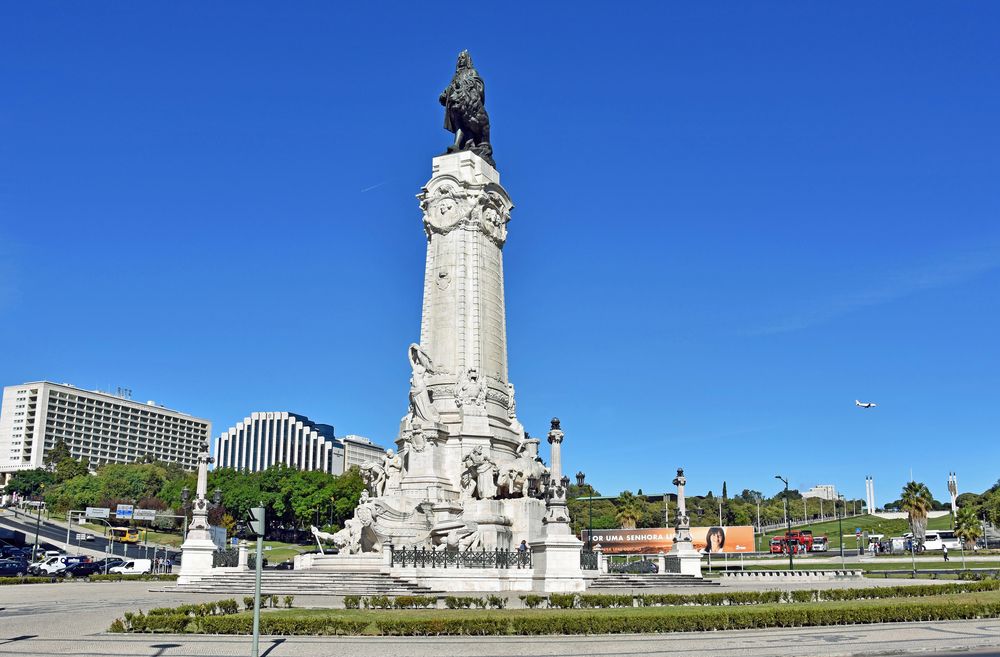 Die Statue des Marques de Pombal in Lissabon