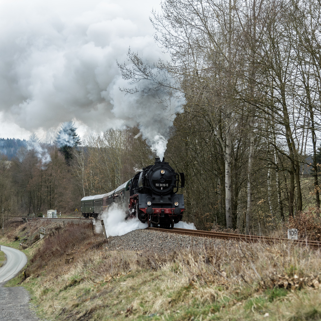 Die Steigung vor Breitenfeld