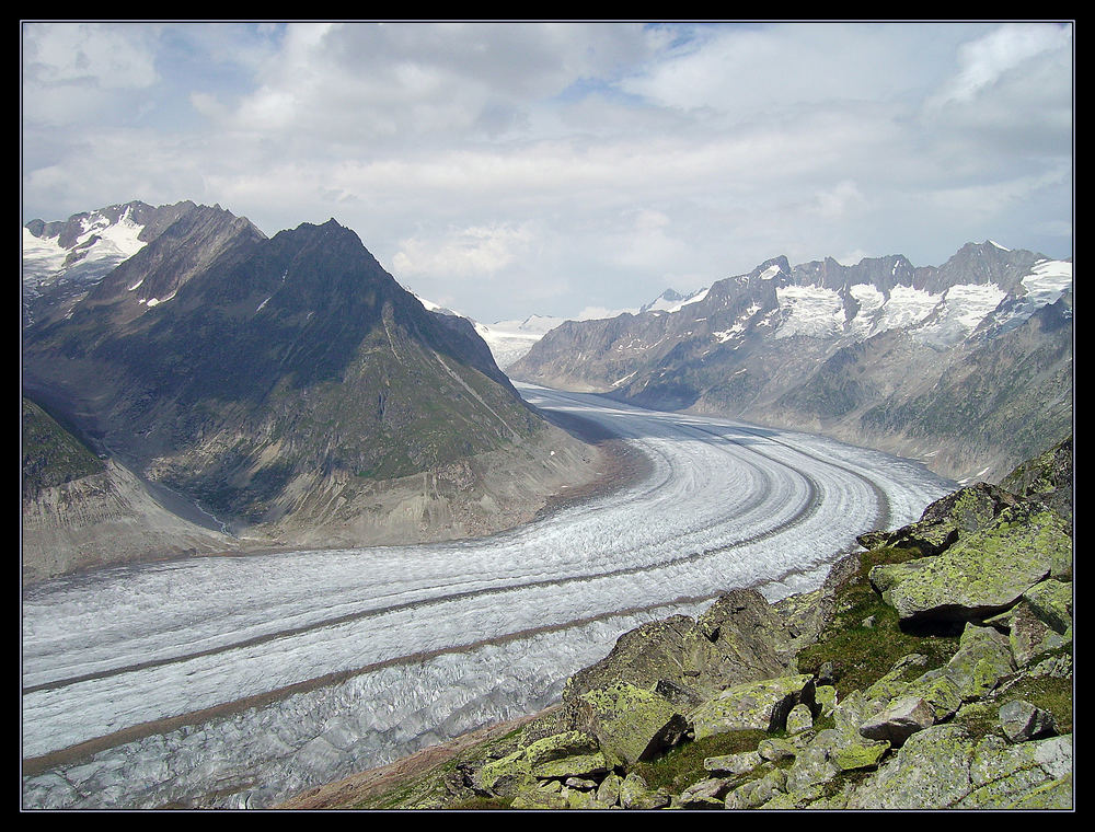 Die Steilkurve vom Aletschgletscher...