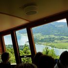 Die steilste Dampf-Zahnradbahn "Blick nach draussen" Schafbergbahn