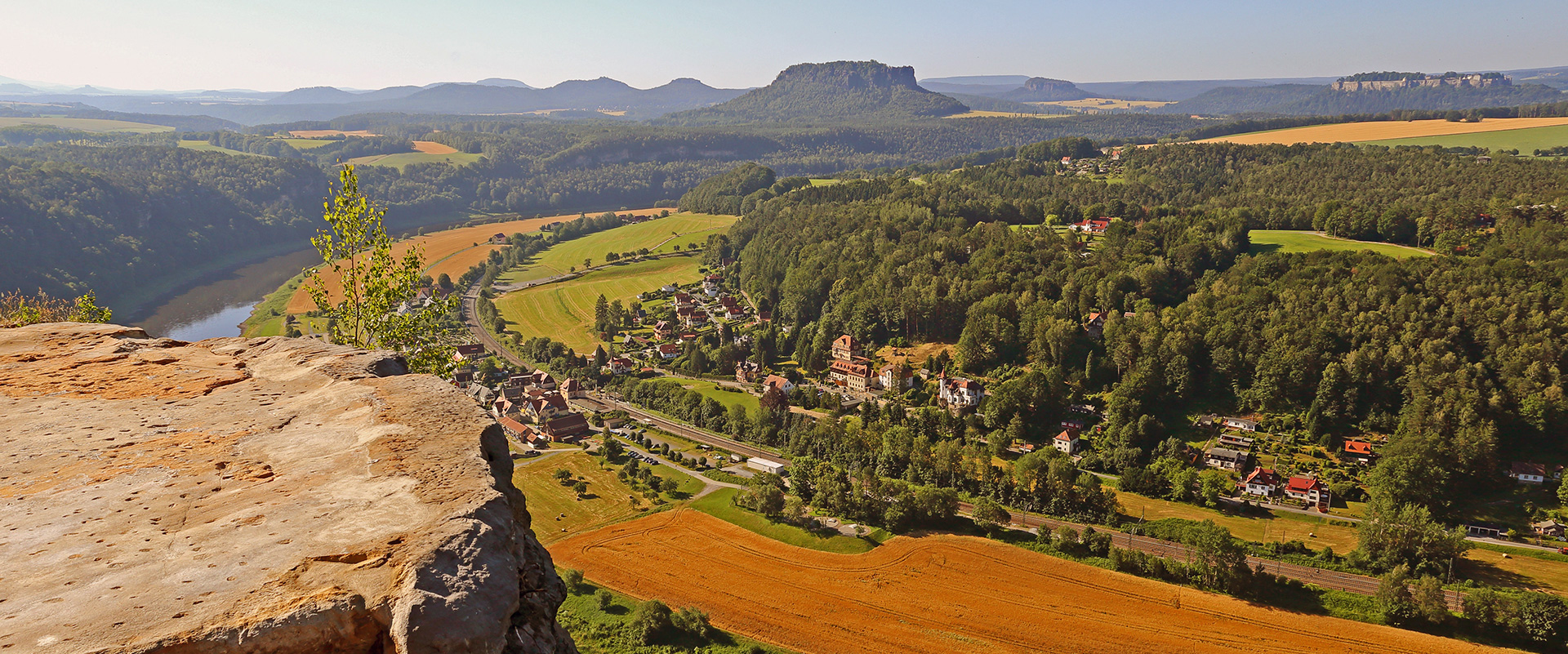 Die Stelle auf der Bastei, wo jetzt die Plattform schwebt..