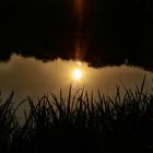 die Stille beim Sonnenuntergang in der Natur ein Genuß