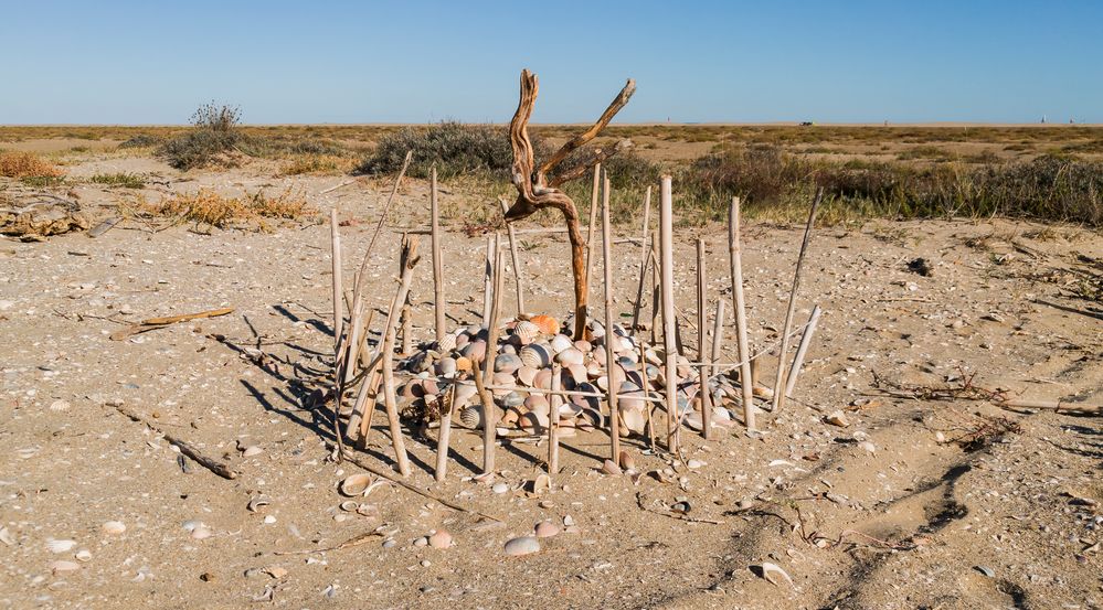 Die Strandbewohner haben seltsame Bestattungsriten