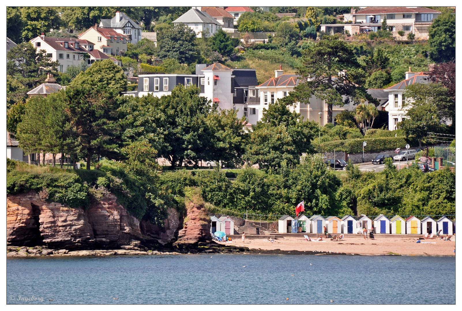 Die Strandhäuschen an der "englischen Riviera"