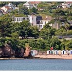 Die Strandhäuschen an der "englischen Riviera"