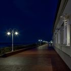 Die Strandpromenade von Wangerooge ist um diese Zeit auch menschenleer