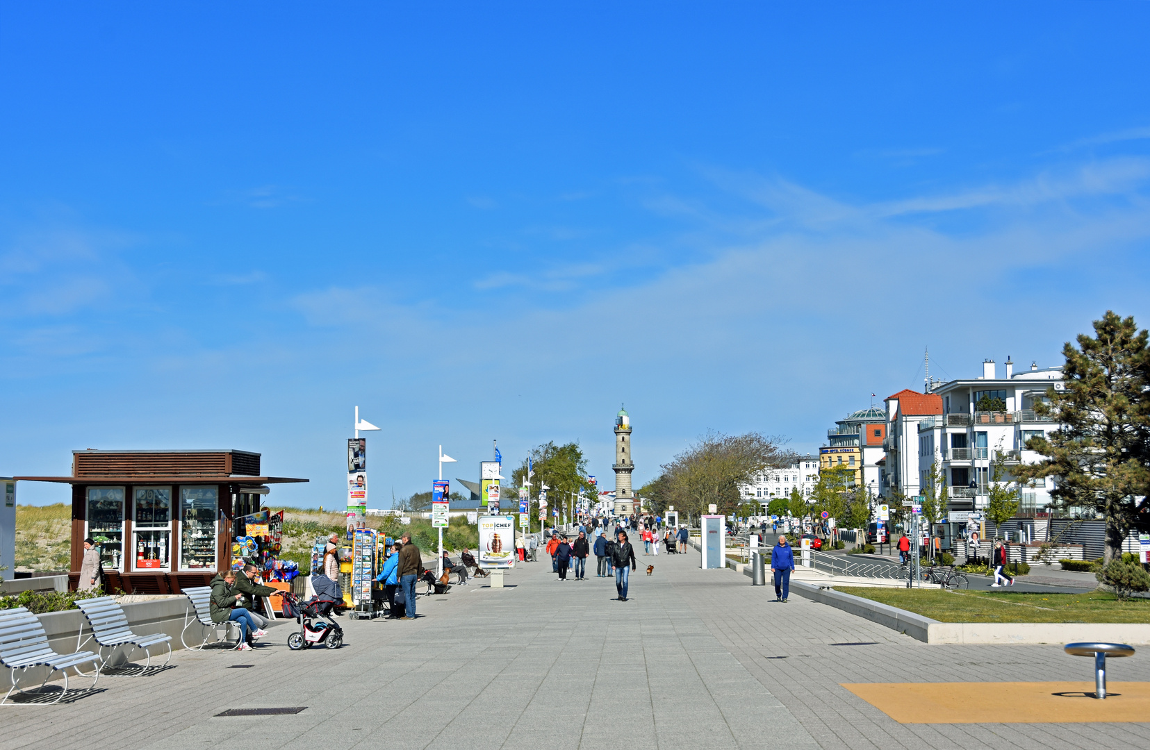 Die Strandpromenade von Warnemünde