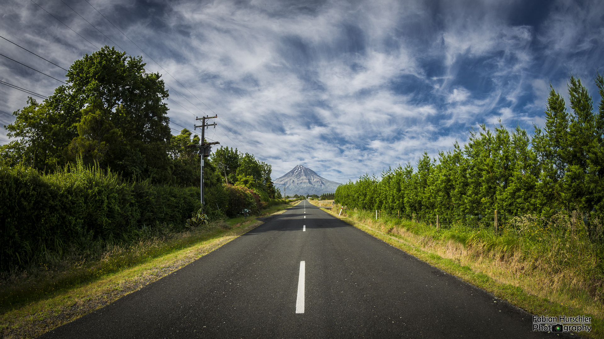 Die Strasse zum Mount Taranaki