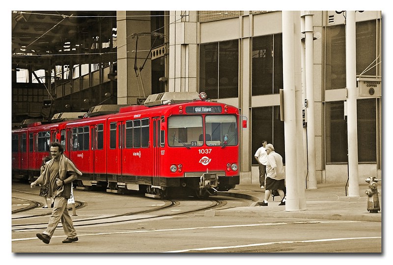 DIe Straßenbahn San Diego...