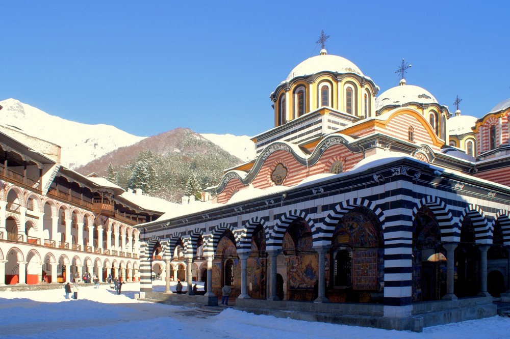 Die Sweta-Kirche im Rila-Kloster / Das Kloster befindet sich im Rila-Gebirge in Bulgarien.