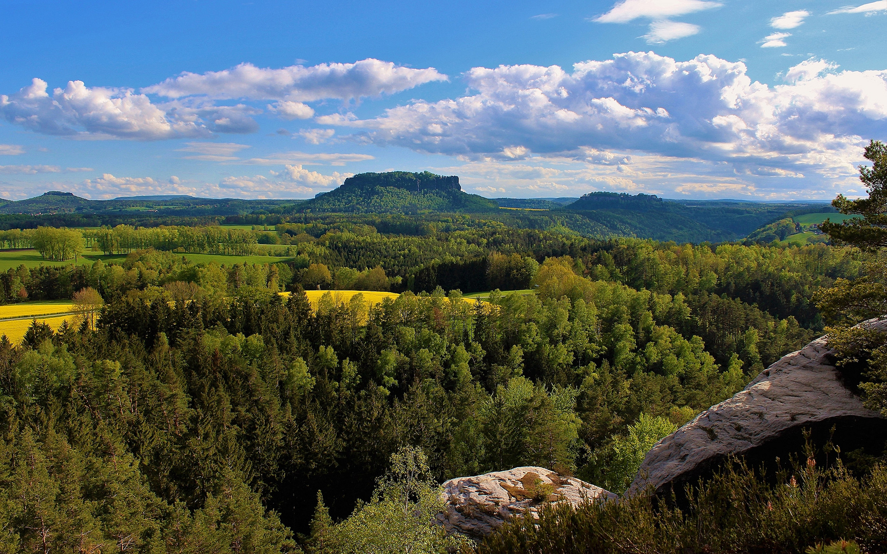 Die Tafelberge Lilienstein und Königstein