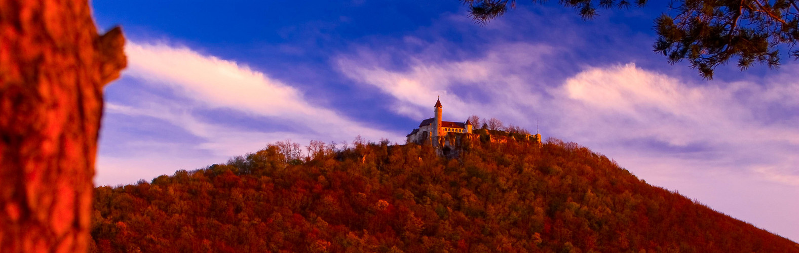 Die Teck im Licht des Sonnenuntergangs