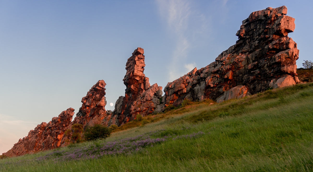 Die Teufelsmauer zur untergehenden Sonne