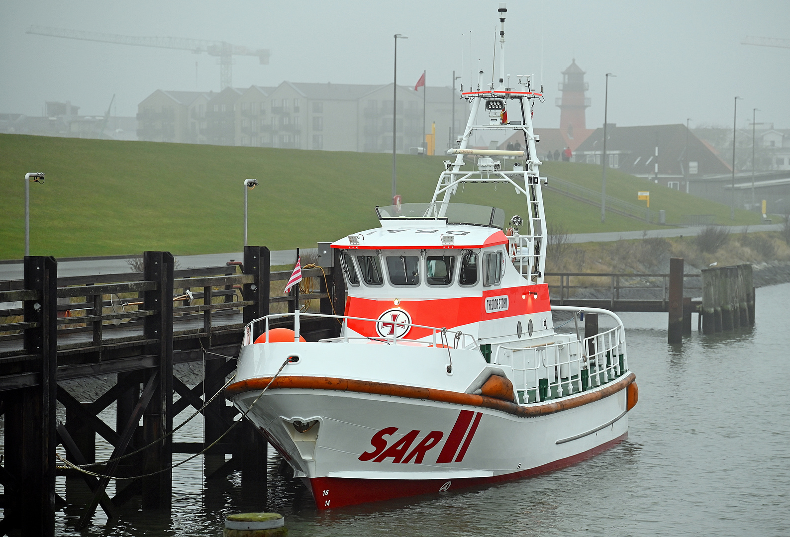 Die THEODOR STORM hält Wache im Büsumer Hafen