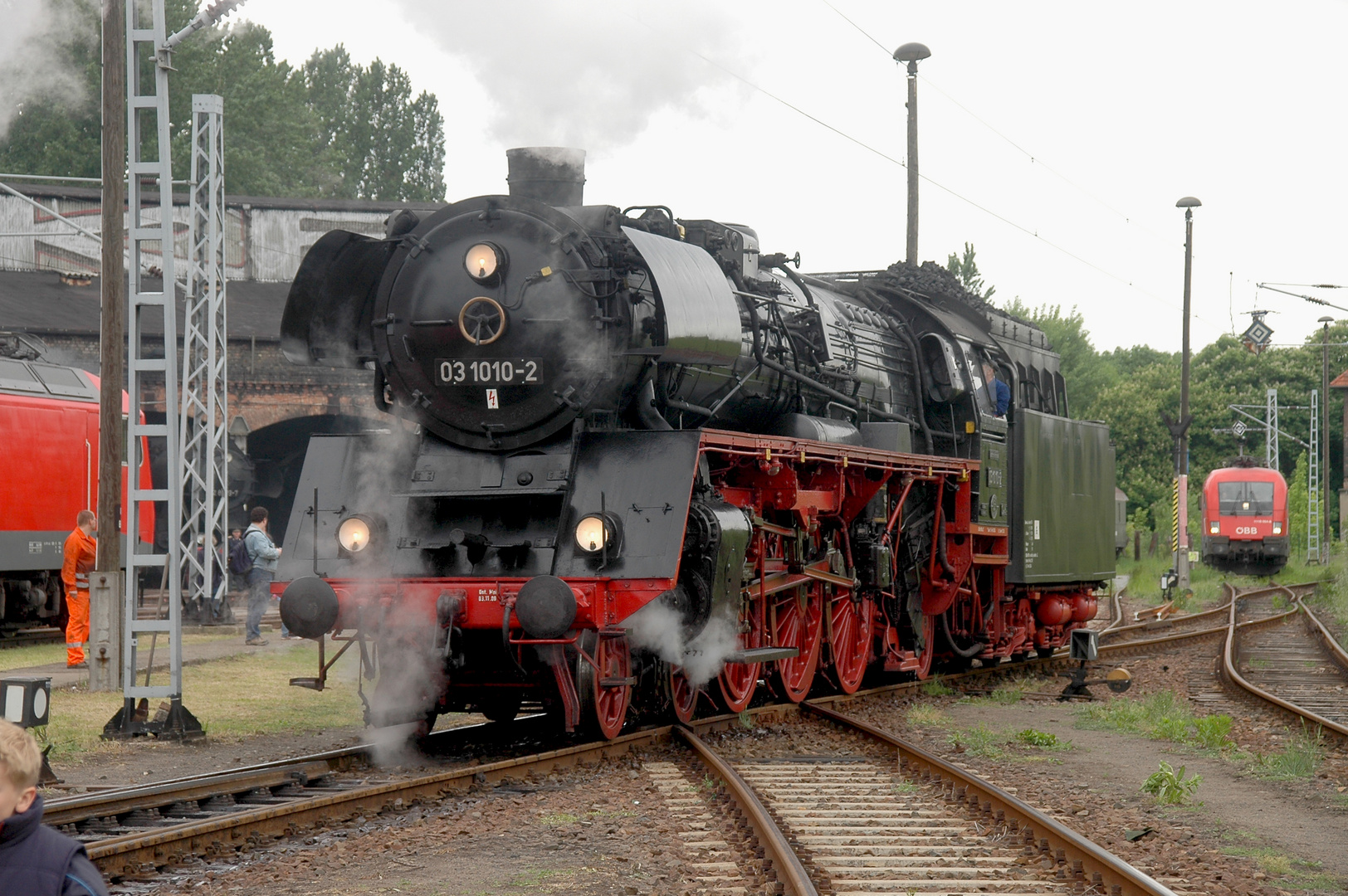 Die Traditionslok 03 1010 im ehemaligen Bw Berlin-Ostbahnhof, Est Lichtenberg