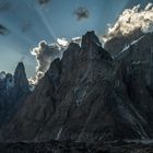 Die Trango-Türme im Abendlicht