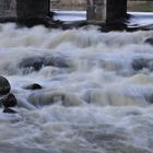 Die Trave bei Hochwasser