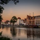 Die Trave in Lübecker Abendstimmung 