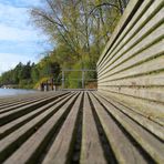 die Treppe auf dem großen Anleger ...