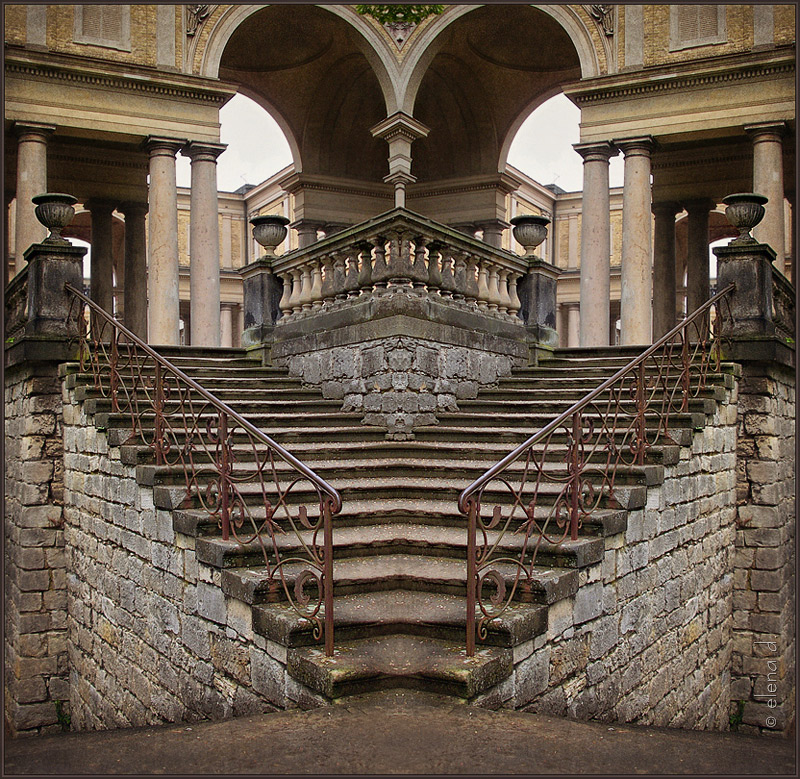 Die Treppe im Park Sanssouci