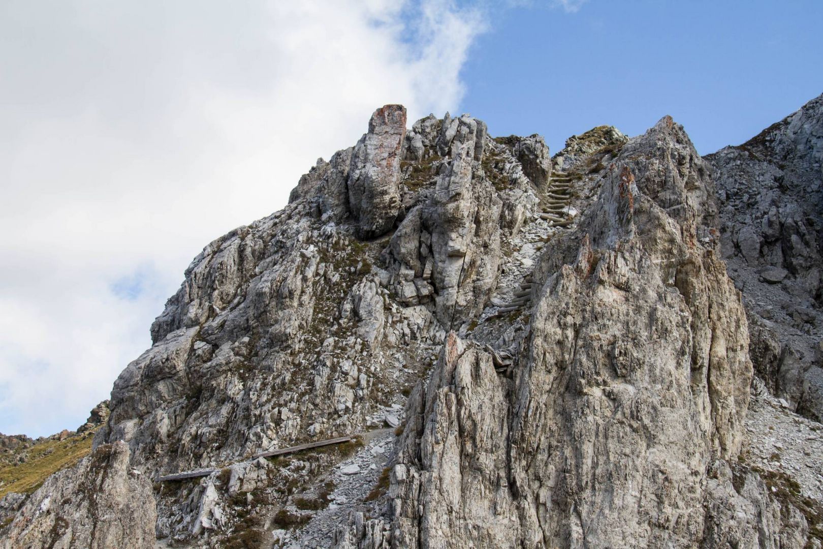 Die Treppe zur Blauspitze