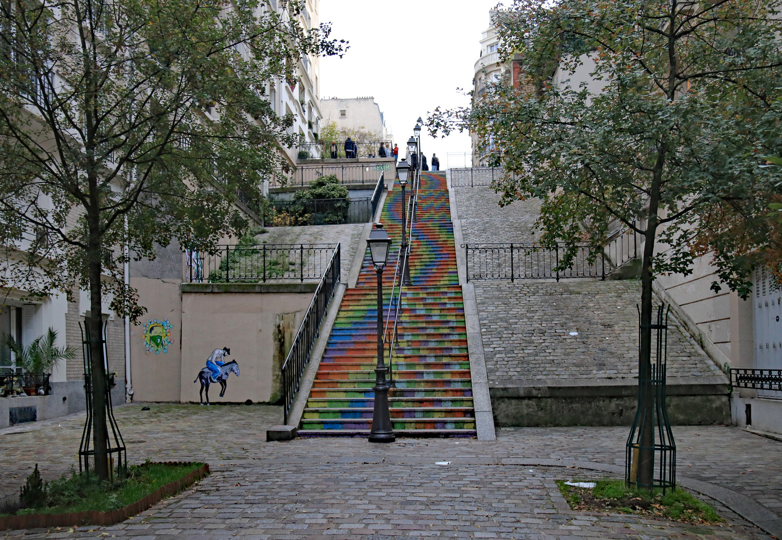 Die Treppen des Quartier Montmartre