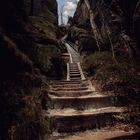 Die Treppen zum Schrammstein