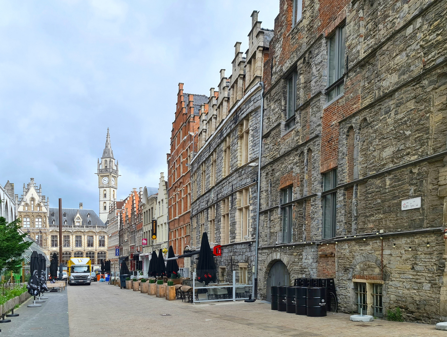 Die Treppengiebel im alten Gent