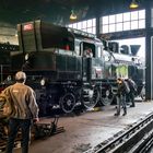 Die tschechische Dampflok 354195 im Lokschuppen Dresden Friedrichstadt