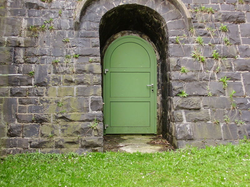 Die Tür zur Staumauer der Aggertalsperre