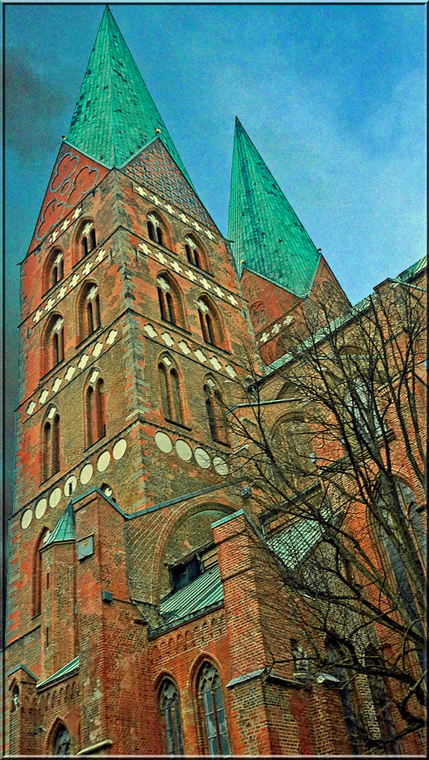 Die Türme der Marienkirche zu Lübeck